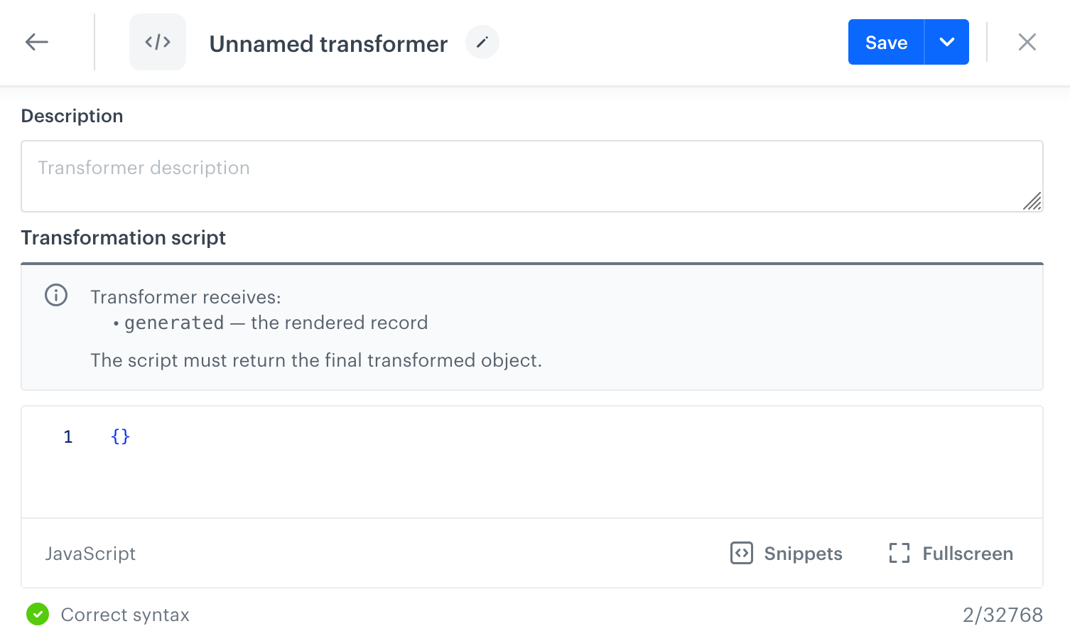 The transformer editor