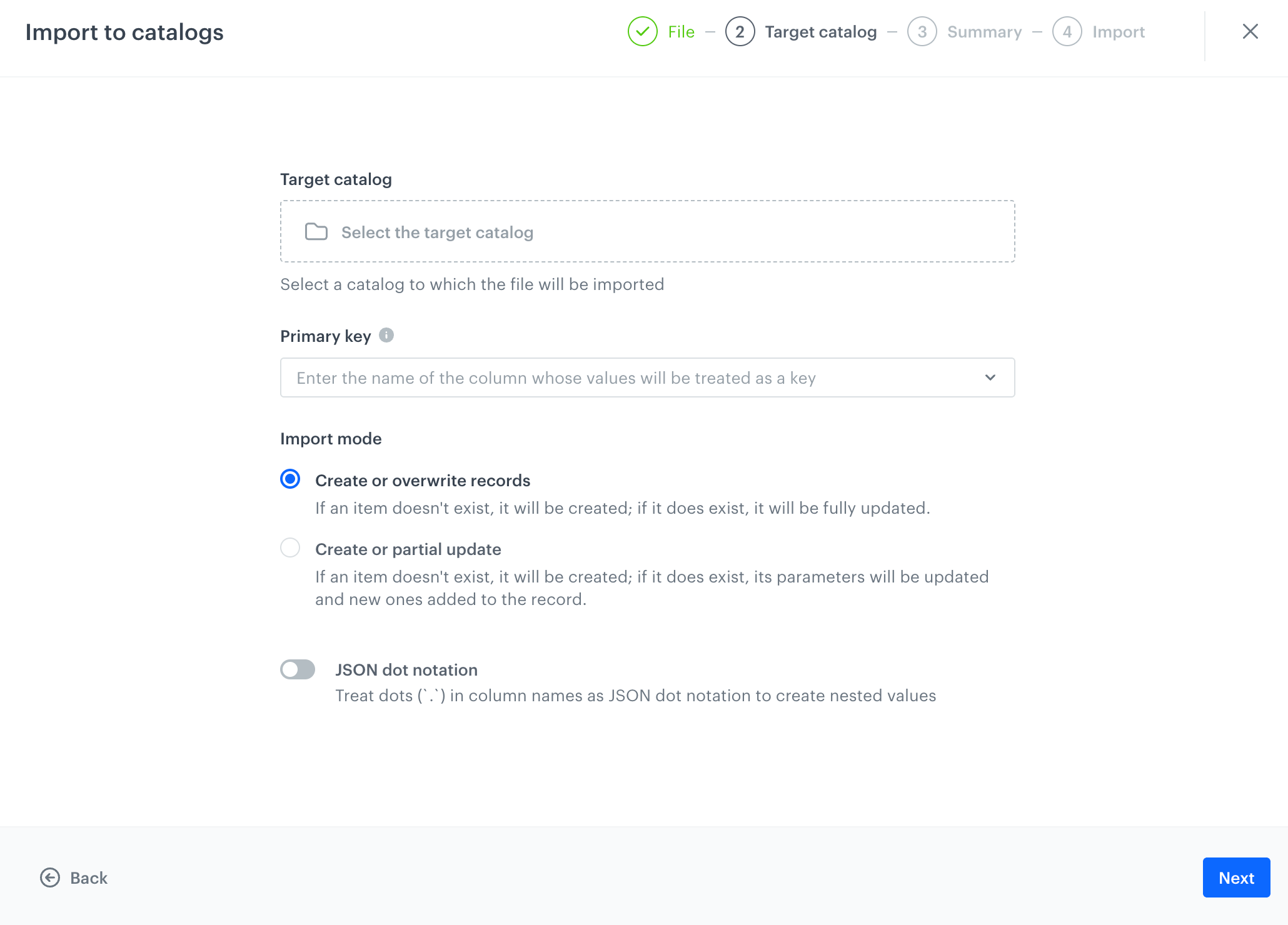 Importing data to catalogs — Synerise Documentation