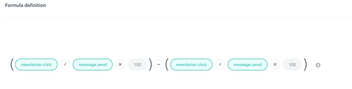 `Screenshot presenting the formula of the metric`