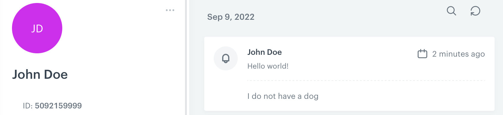 Example of the above IF/ELSE statement's result in a Profile card. The IF condition was not met and the ELSE result is displayed
