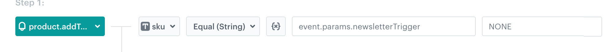 An example of a dynamic key in a Profile Filter node