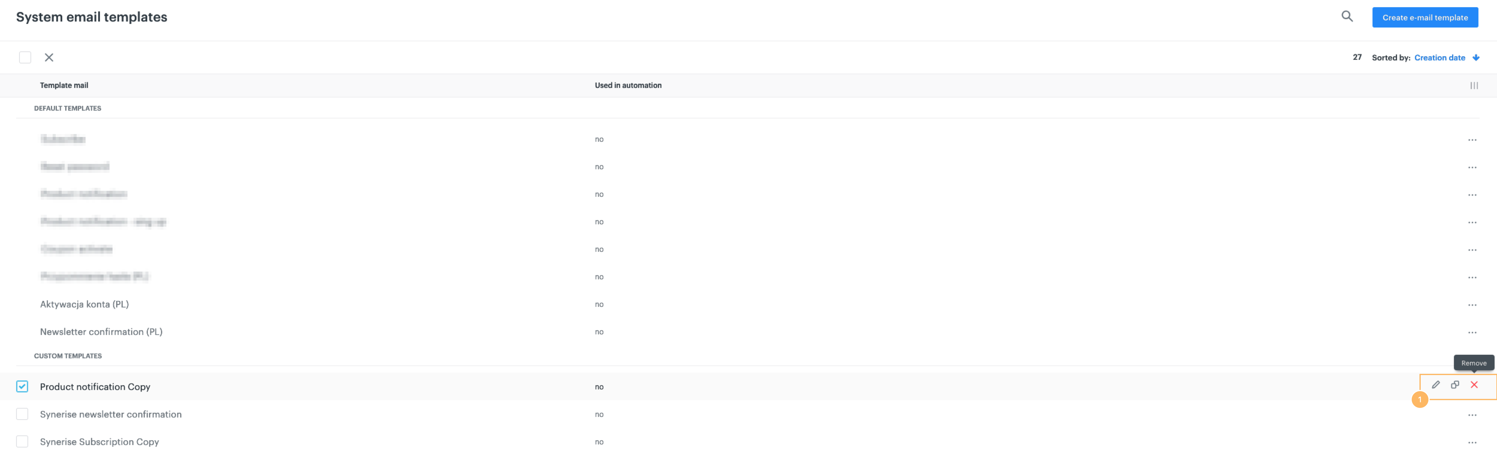 System Templates — Synerise Documentation