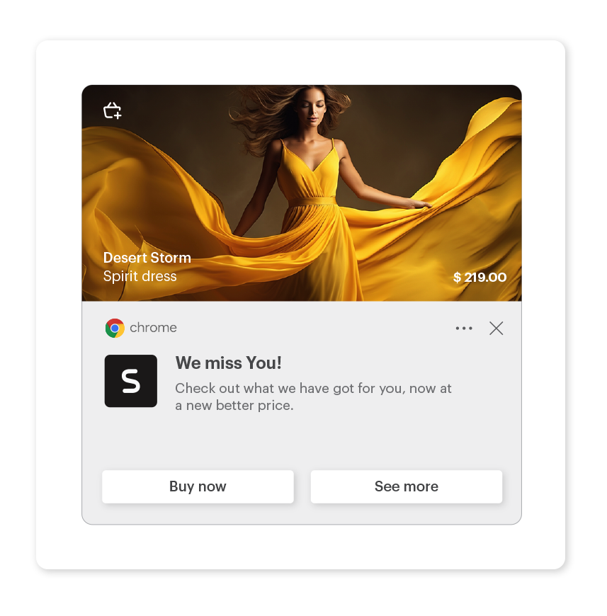 Web push with recommended products — Synerise Documentation