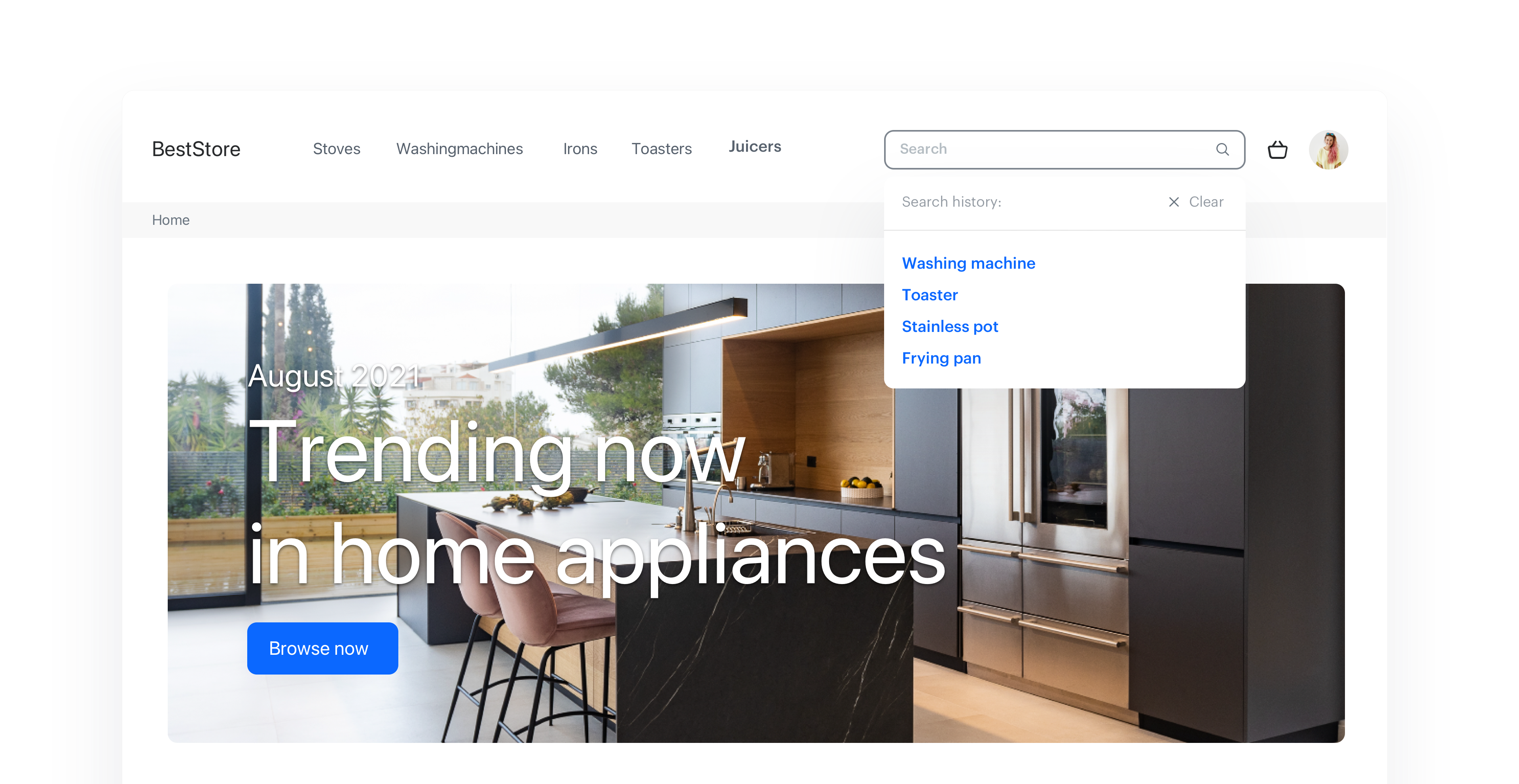 Recent customer search