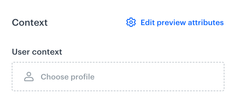 A dropdown menu that allows you to select a customer for whom the items in the recommendation are presented