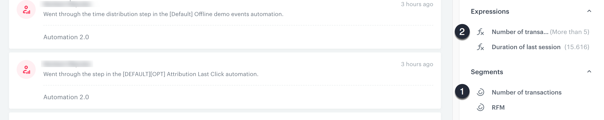 Preview of customer's profile