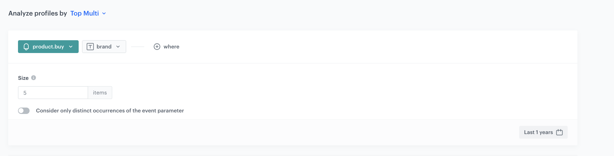 Decision Hub Average aggregate returning the average product purchase price from product.buy events in the last 30 days