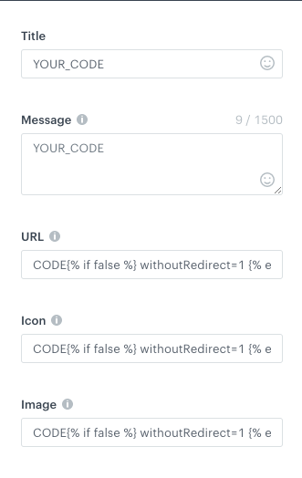 Adding jinjava to URL, Icon, or Image