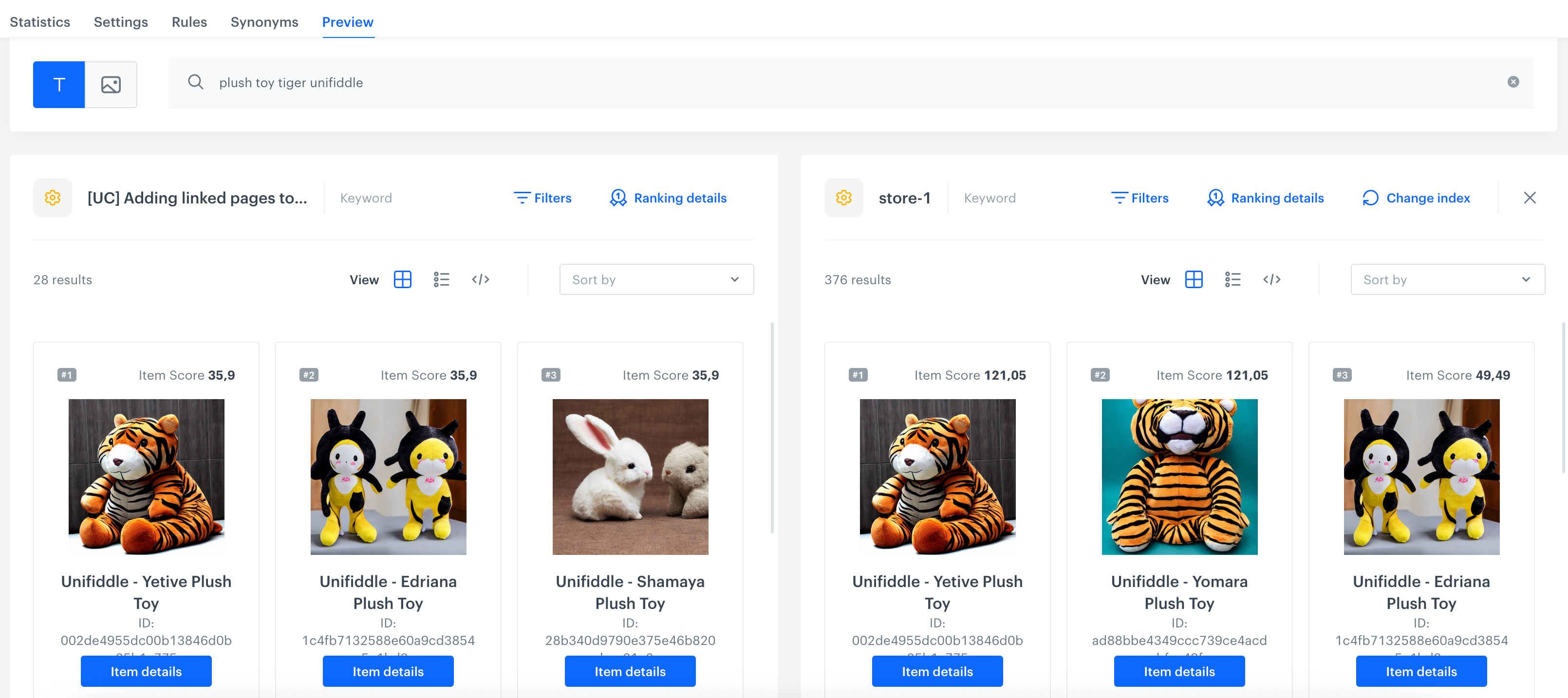Comparing index 1 and index 2