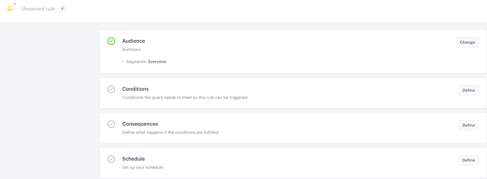 Blank query rules settings