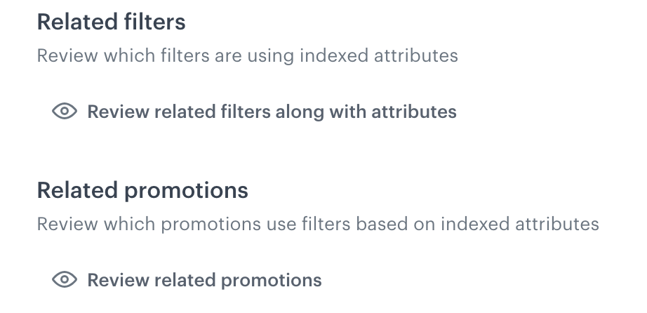 Section with catalog columns used in filters across the Synerise platform
