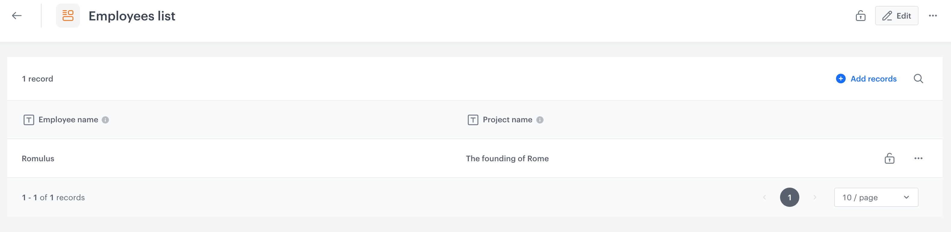Assigning record permissions to a schema
