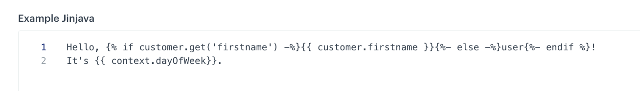 Jinjava in the record editor
