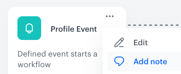 Adding note from the node context menu