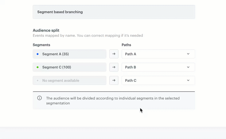 Disabling path in the settings of the Audience/Profile Filter node 