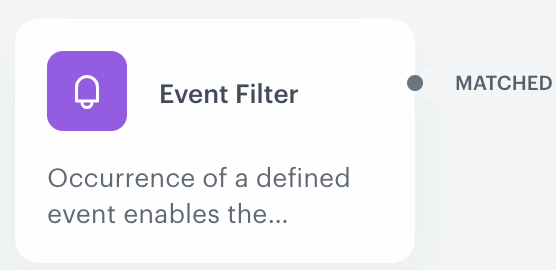 Event Filter one branch configuration