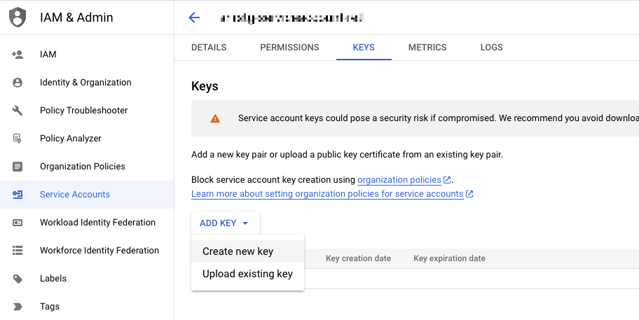Retrieving private key