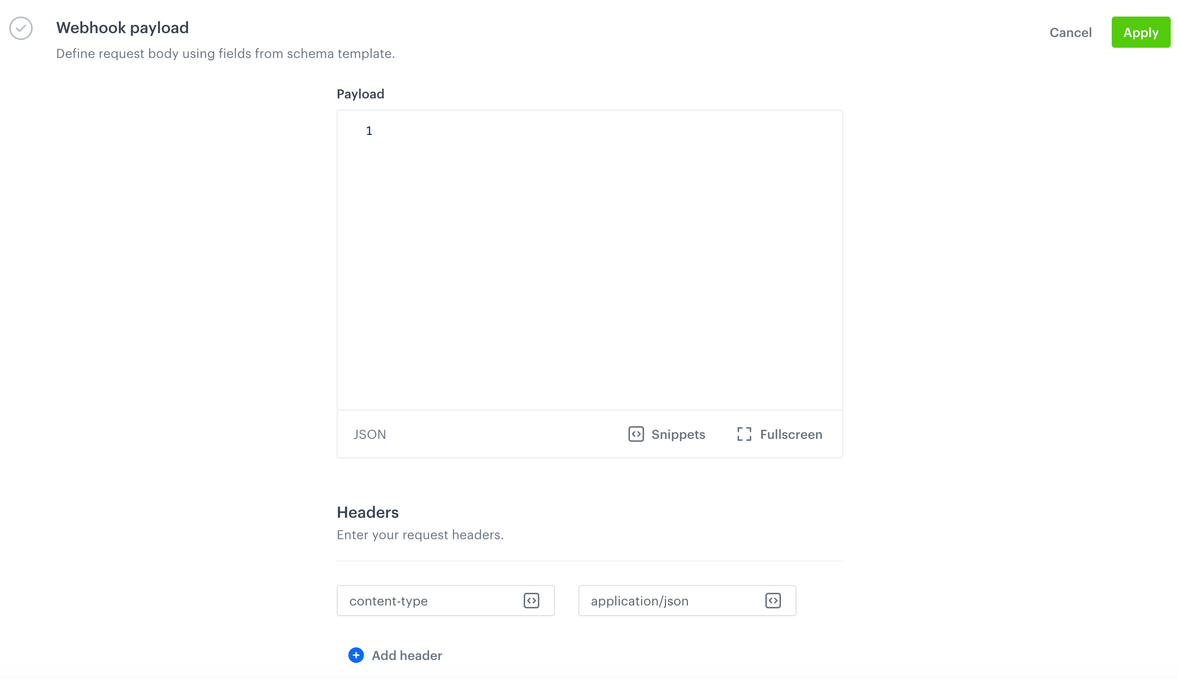 Sending out an example request to the endpoint defined in the outgoing integration process