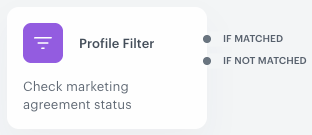 Profile Filter outputs after selecting segmentations