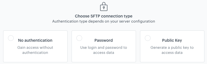 Selecting the authentication method