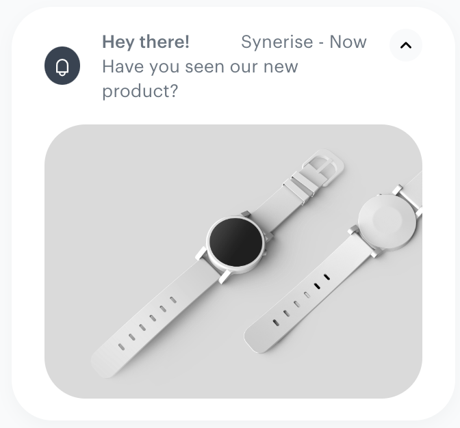 Example of a notification with a single image
