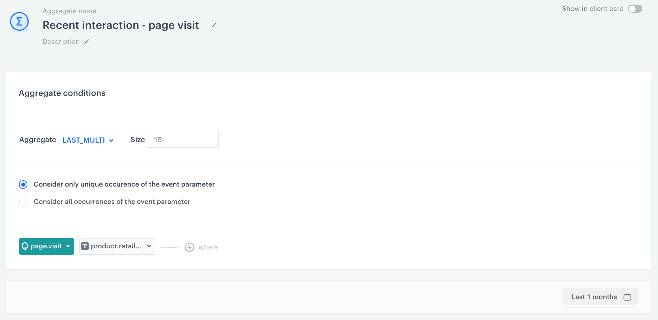 Type & Source section