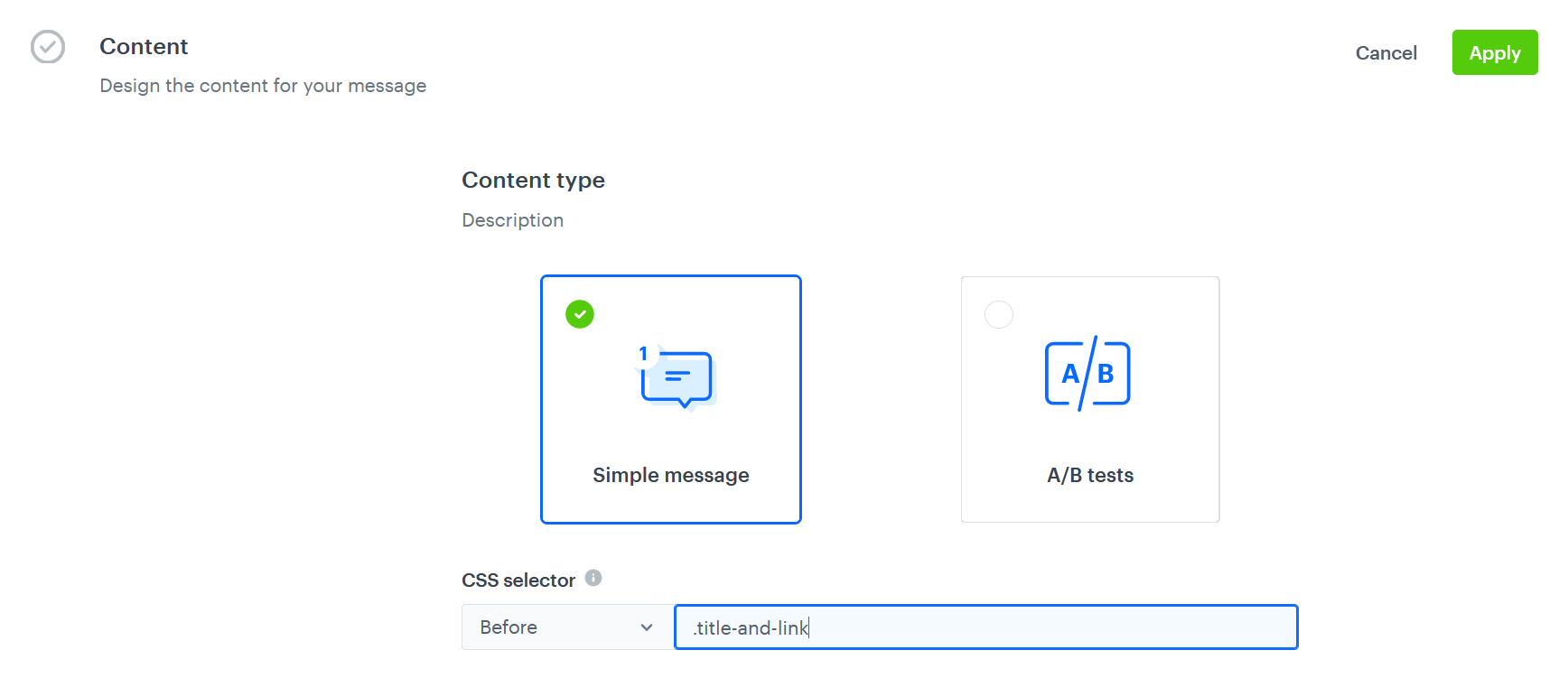 CSS selector field