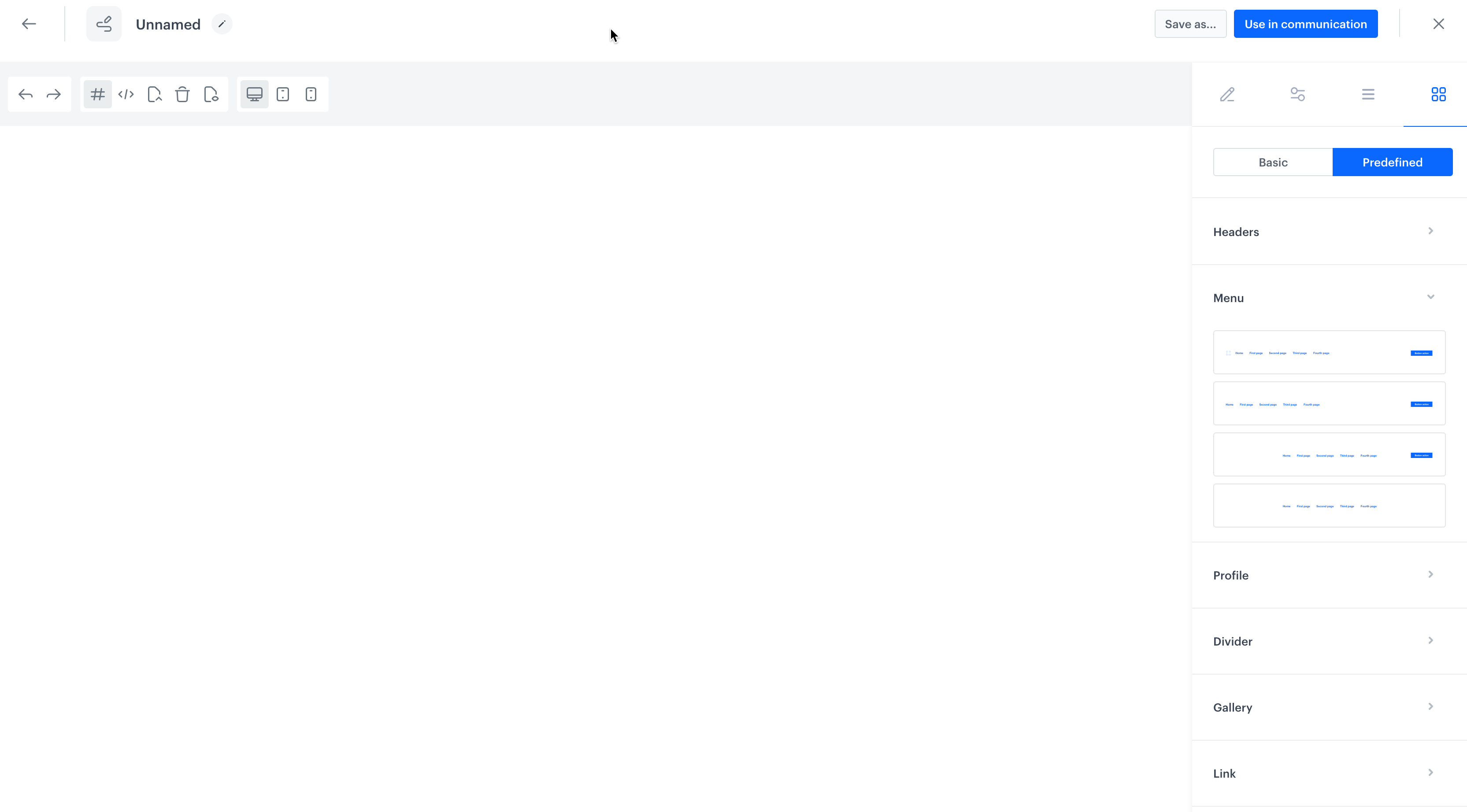 Advanced landing page builder