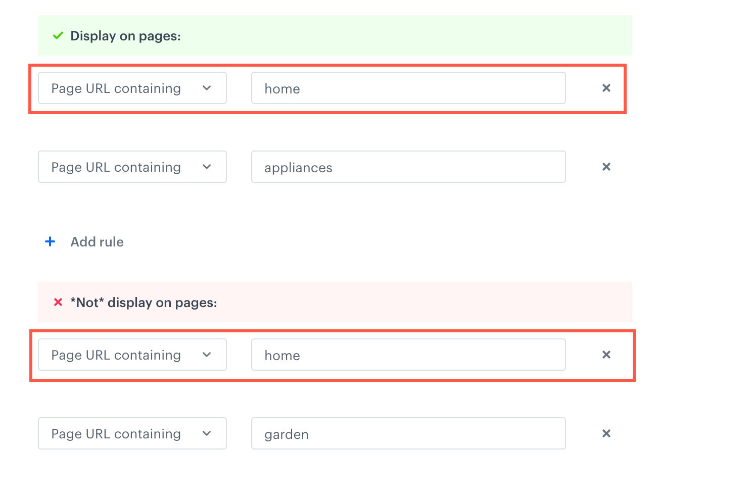 Conflicting condition