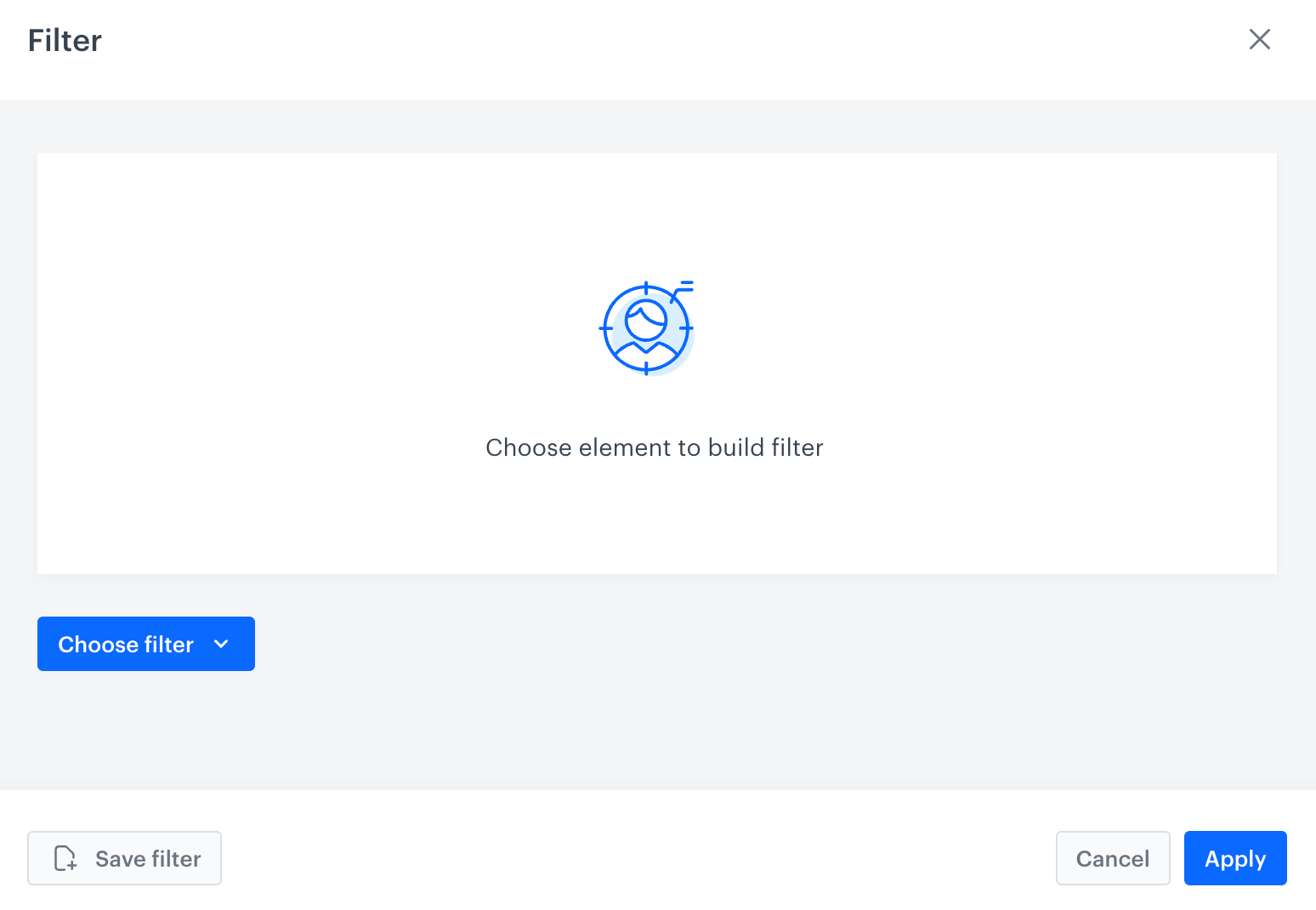 Quick filters on the list of promotions on the left side of the screen