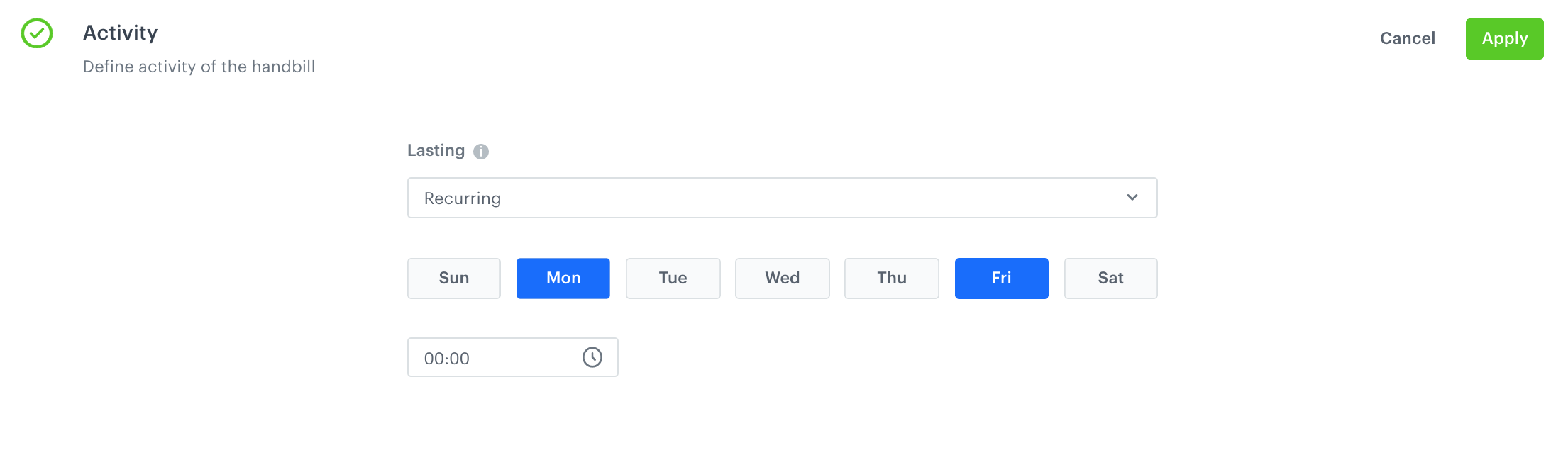 Limits for check-out