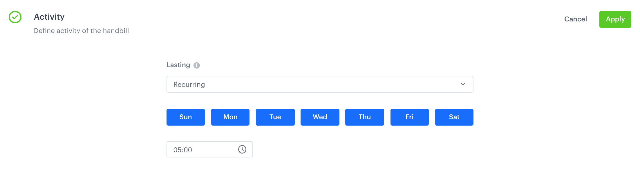Limits for check-out