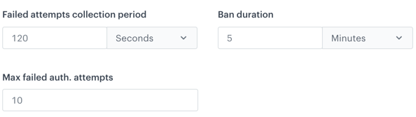 Configuration of settings for account registration