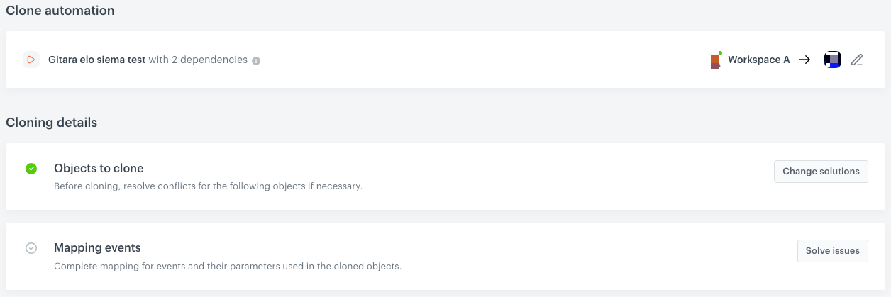 Issue while cloning objects