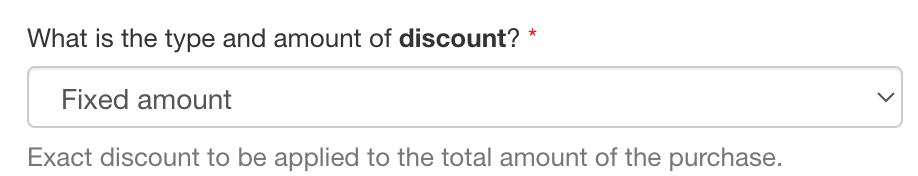 VTEX promotion discount type