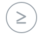 Greater than or equal sign