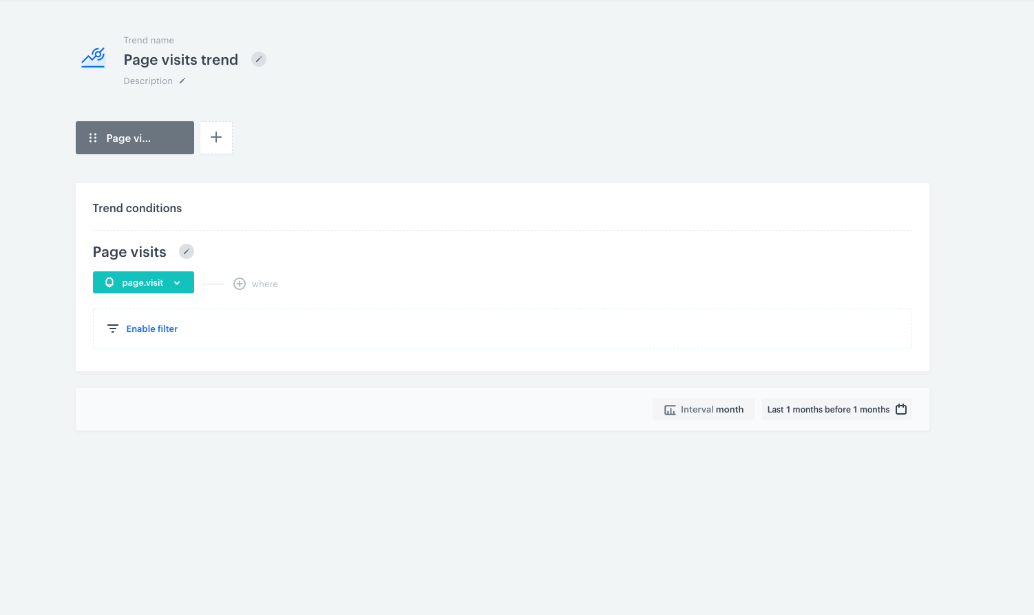 Screenshot from the Synerise analytics module presenting choose event