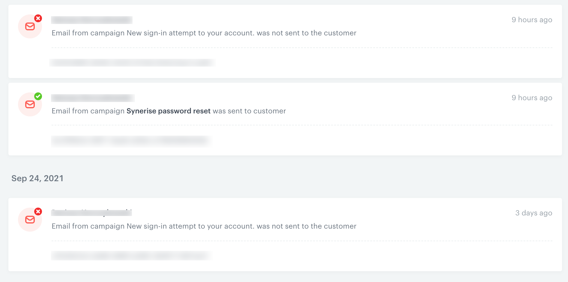 message.send and message.notSent on the activity list