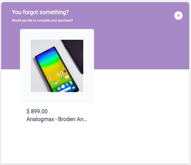 The view of the In-app preview