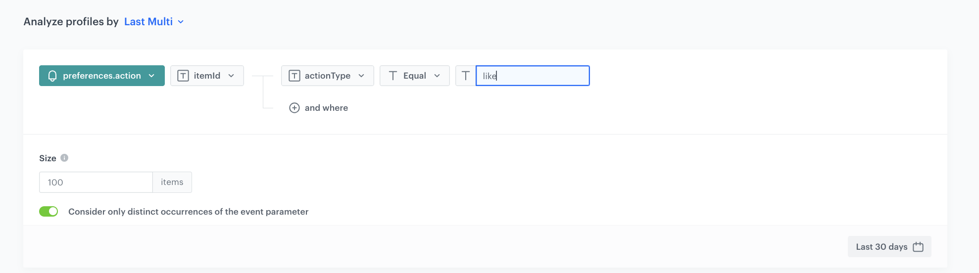 Configuration of the aggregate