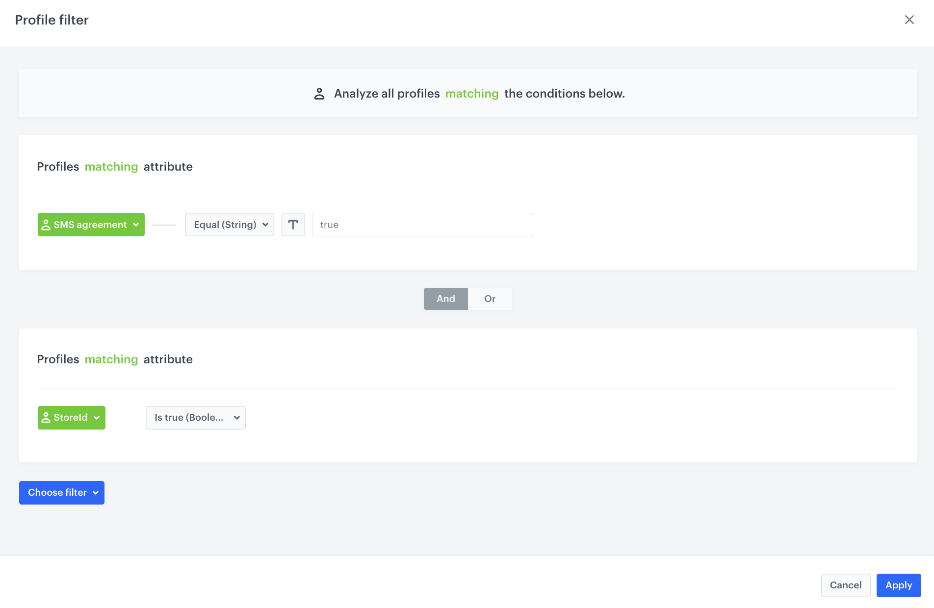 Audience configuration