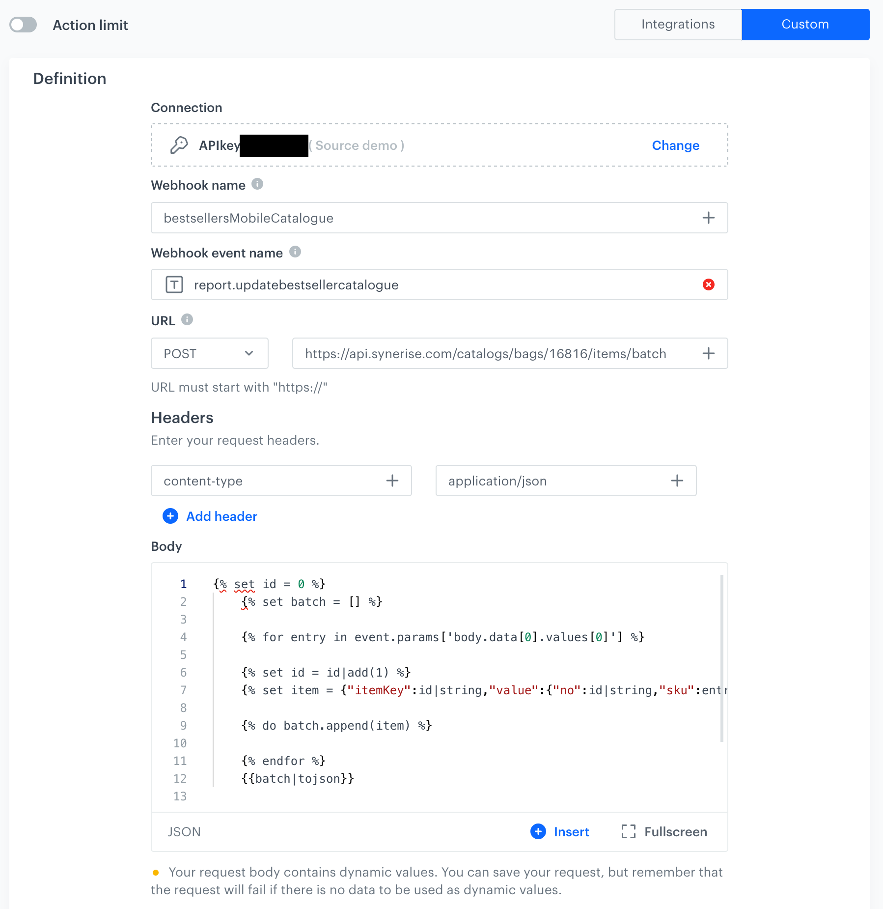 Outgoing Integration