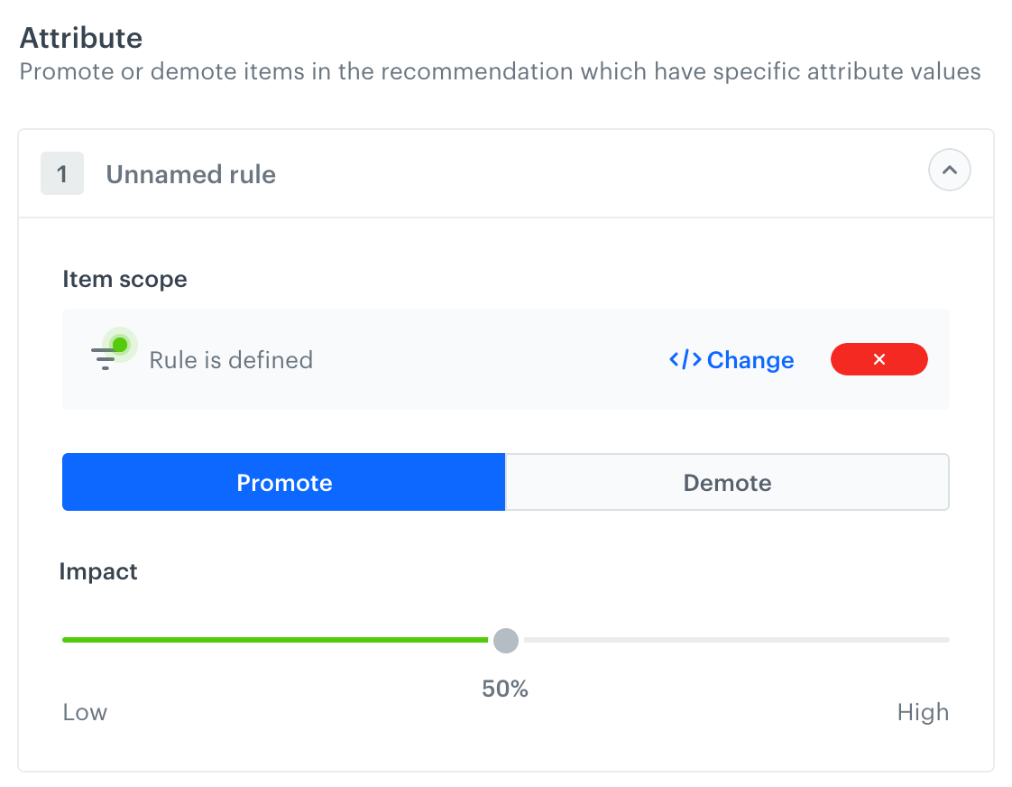 Screenshot of the boosting strength slider