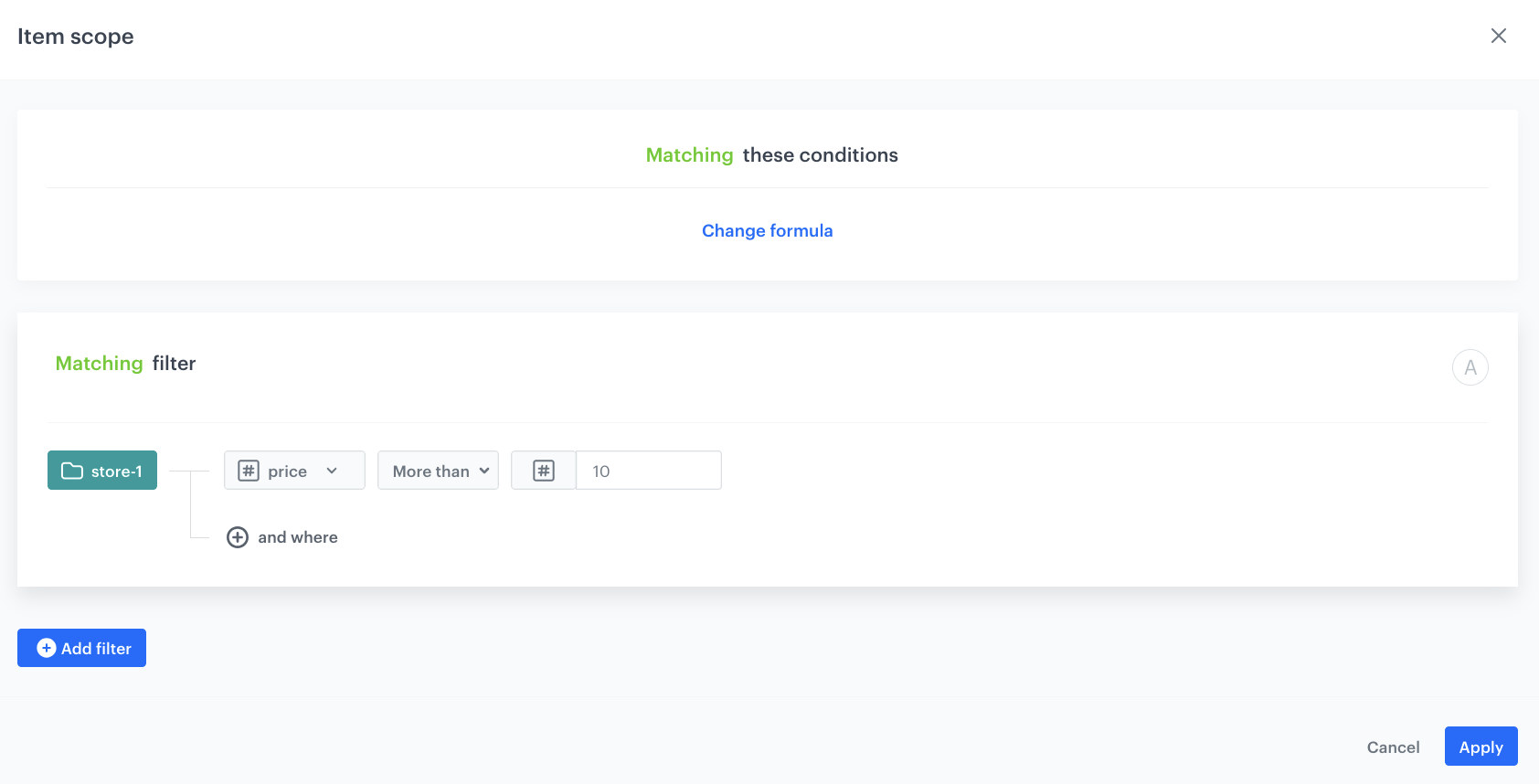 The view of the aggregate configuration