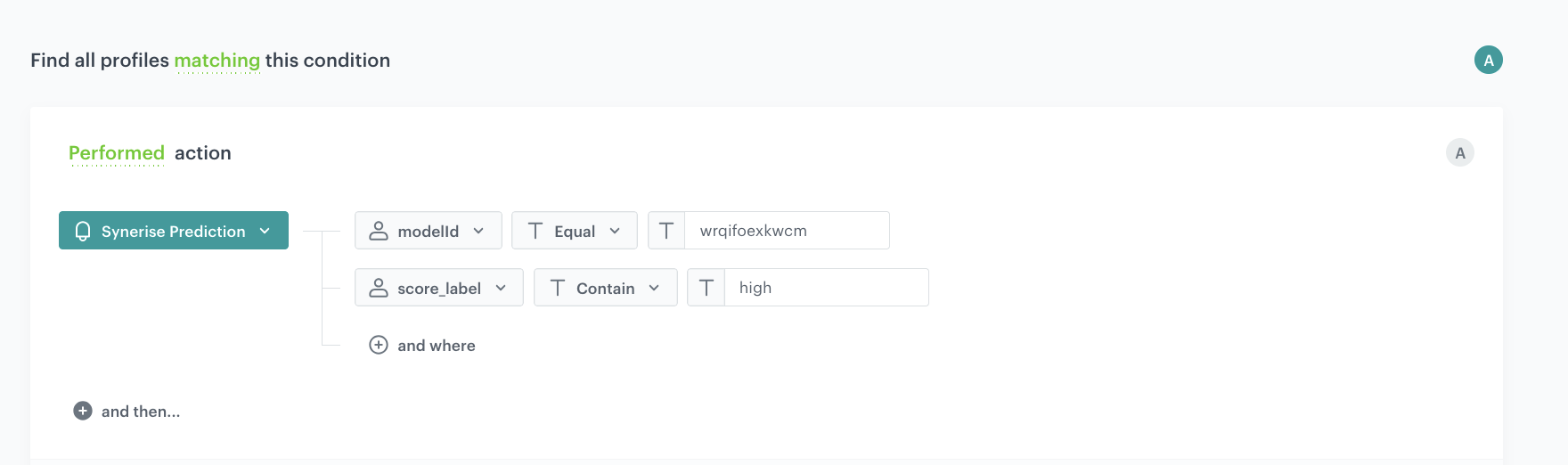 The view of the segment