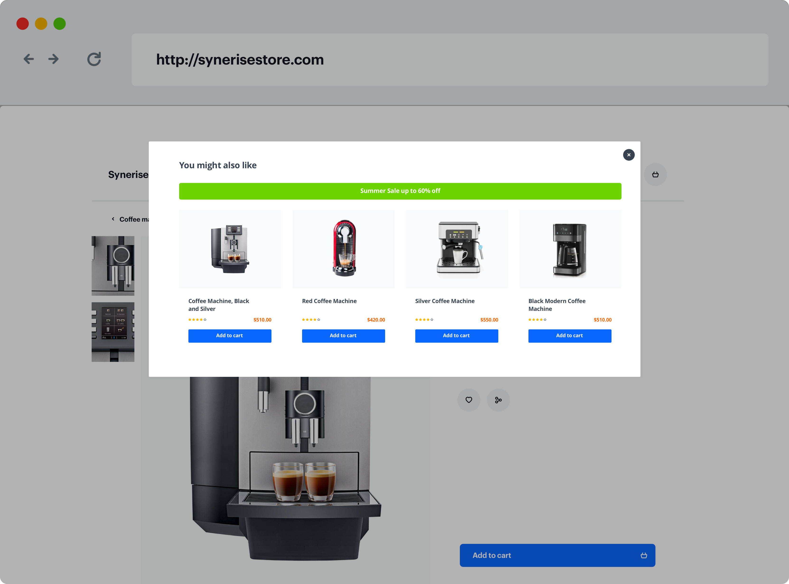 Dynamic content with recommendation carousel