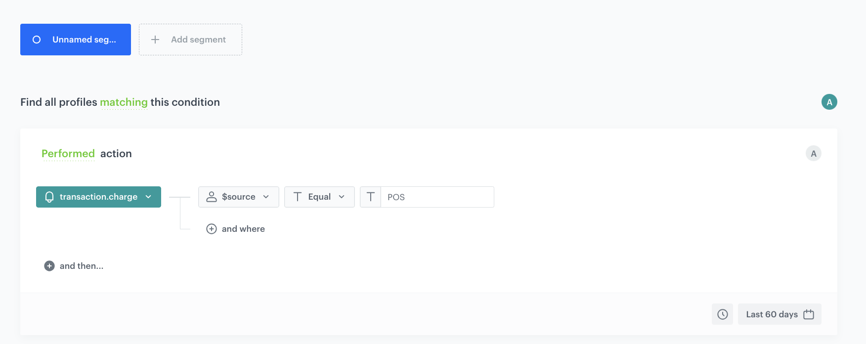 Configuration of the source segmentation