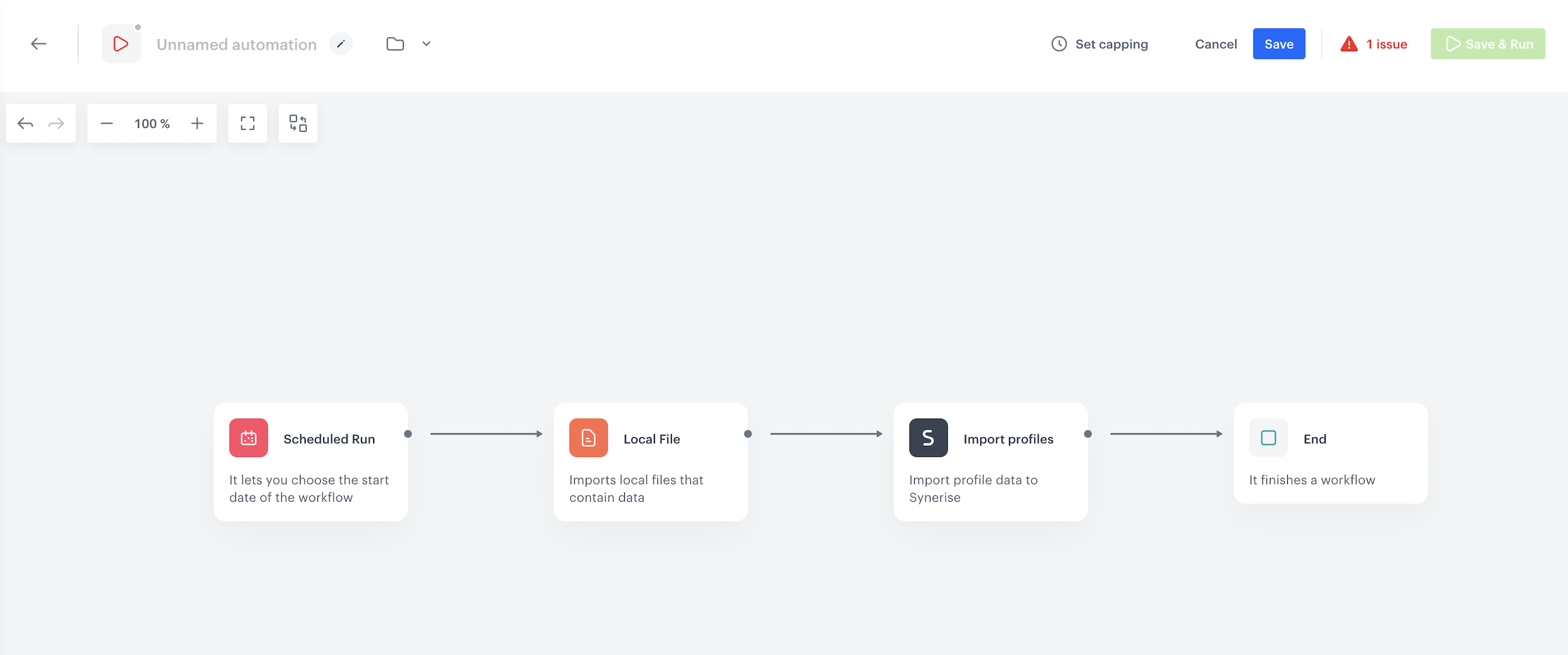 The workflow configuration