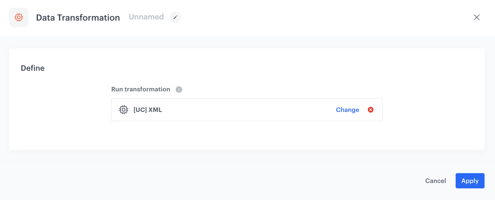 Data Transformation node