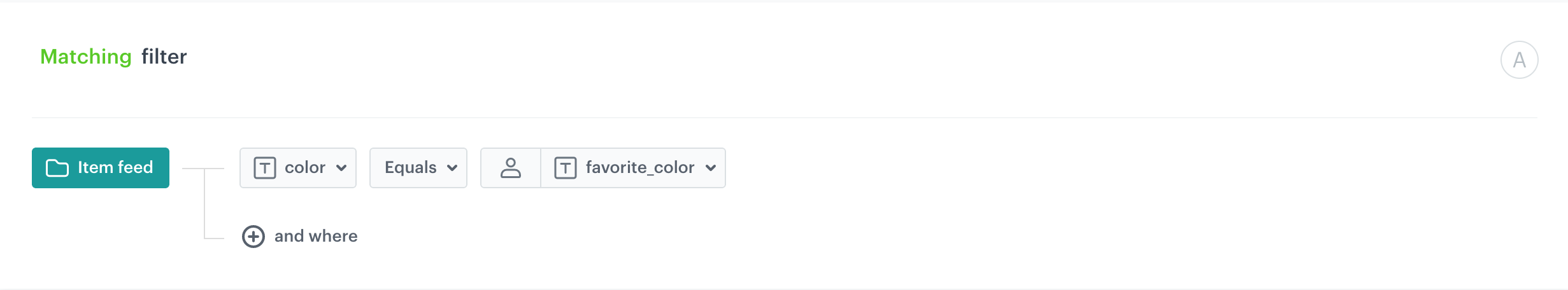 The final configuration of the filters